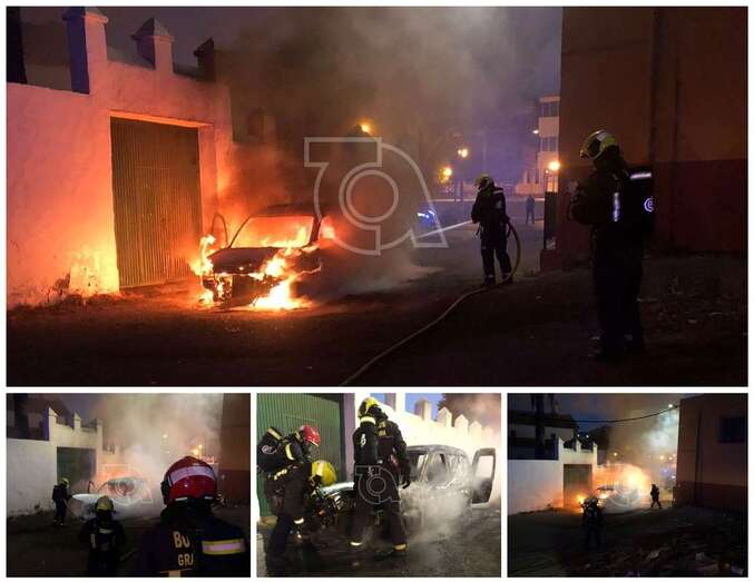 Imagen del incendio ocurrido a primera hora de esta mañana en Jinámar/TA.